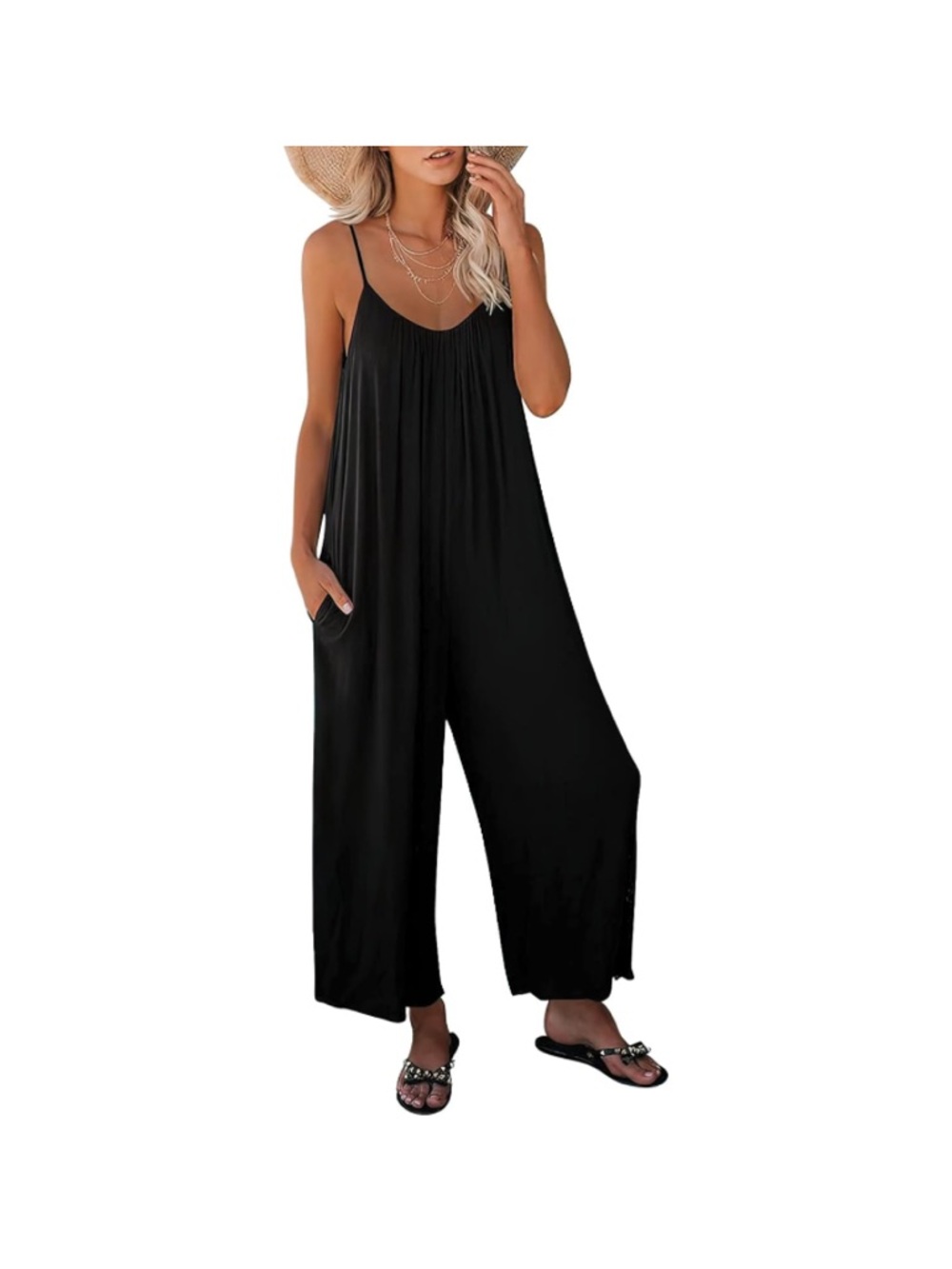 New Women Medium Jumpsuits  Summer Casual Sleeveless Overalls